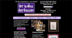 Desktop Screenshot of offthewallartgallery.com